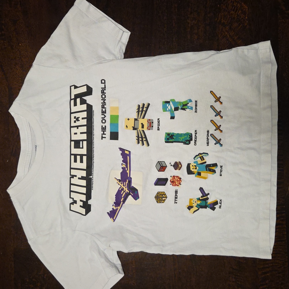 Old Navy White Minecraft Graphic Tee